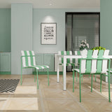 4 Piece Set Of Modern Color Block Designed Single Chairs