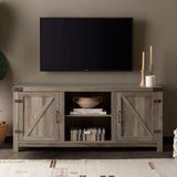 Farmhouse Barn Door TV Stand For TVs Up To 65"