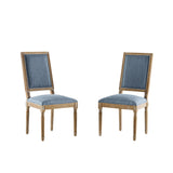 French Country Style Dining Chair With Upholstered Seating And Fluted Legs