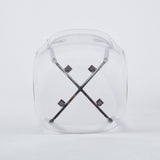 Transparent Plastic Seat Dining Chair (Set of 4)