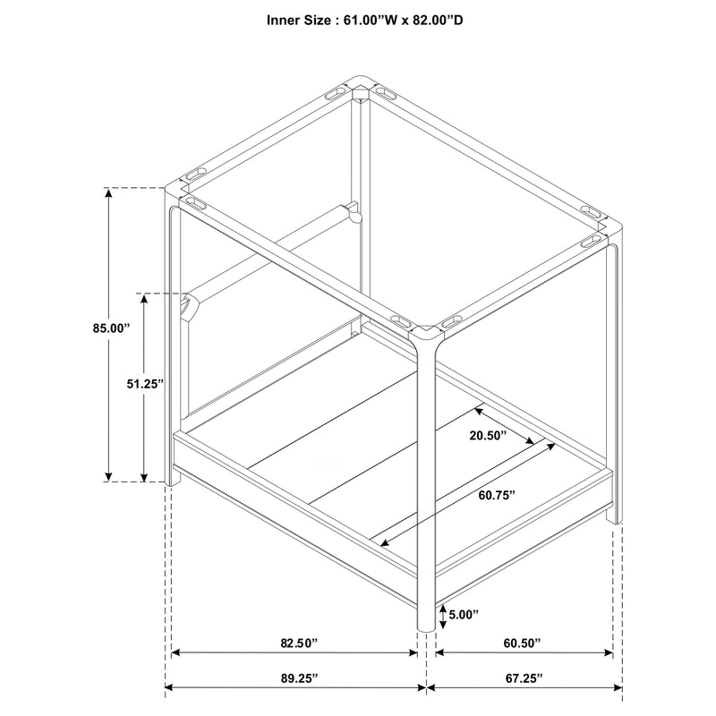 Solano Canopy Panel Platform Bed
