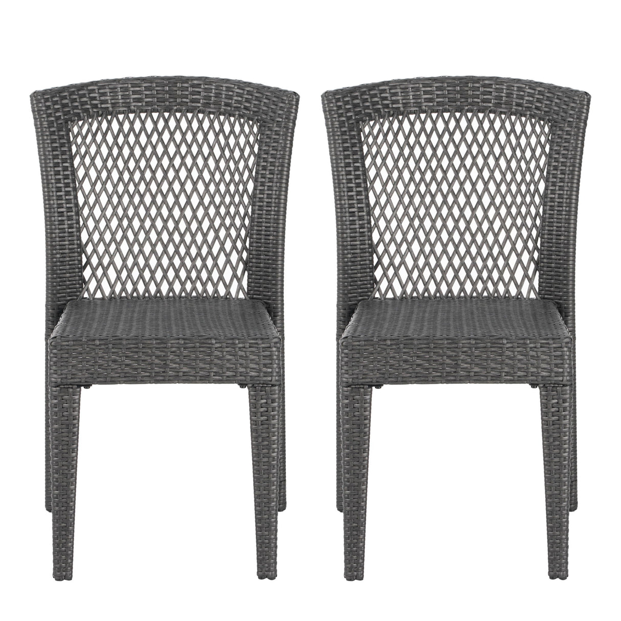 Farley - Stacking Sidechair (Set of 2) With Open Backrests - Gray