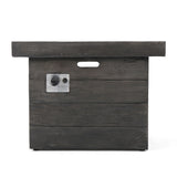 Anchorage - Wood Square Fire Pit 40, 000 Btu - Gray