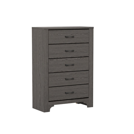 5 Drawer Dresser - Gray / Brown