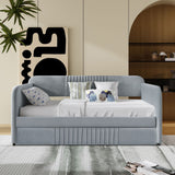 Upholstered Daybed Sofa Bed With Trundle Bed