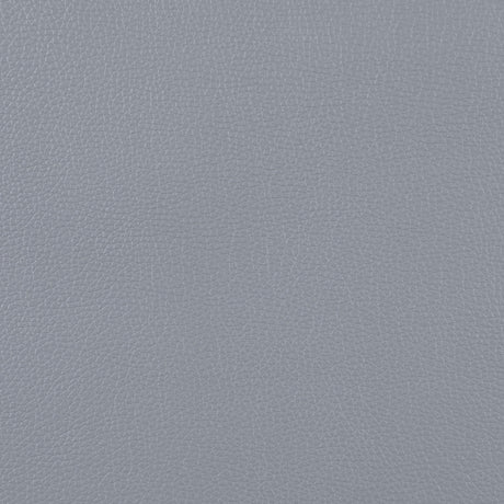 Irine - Faux Leather Sectional Sofa With Ottoman - Gray