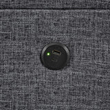 Camden - Power Sectional Sofa With Storage Ottoman And Built In Charging Ports - Gray