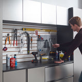 Nova Series - Wall Mounted Wood Utility Storage Garage Cabinet With Soft Closing Doors - Dark Gray