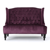 Nurturing - Upholstered Loveseat With Wing Back And Diamond Tufting