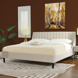 Aspen - Vertical Tufted Modern Headboard Platform Bed Set