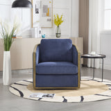 Corduroy Barrel Chair, 360 Degree Swivel