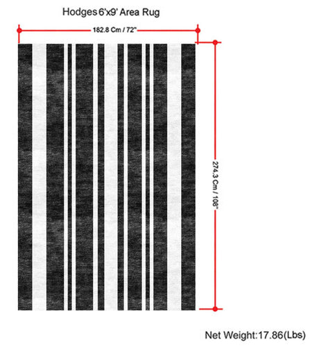 Hodges - 6' X 9' Area Rug - Ivory / Gray