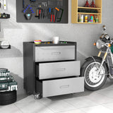 Heavy Duty Metal Storage Cabinet With Wheels 3 Drawer Tool Cabinet For Garage, Office, And Home Organizer Solutions