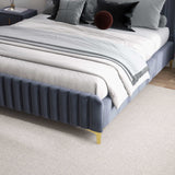 Bethany - Queen Upholstered Platform Bed - Gray