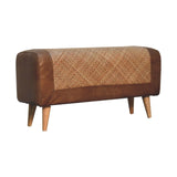 Buffalo - Large Seagrass Hide Nordic Bench - Oak