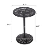 Phoebe - Outdoor Cast Bar Table - Black
