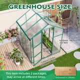 Polycarbonate Walk-In Greenhouse, Raised Base For Outdoor In All Season