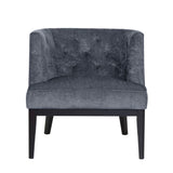 Contemporary Accent Chair With Tufted Diamond Stitching - Charcoal