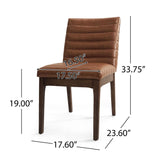 Upholstered Dining Chairs With Rubber Legs (Set of 2)