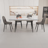 Modern Extendable Dining Table And Chair Set For 2 - 6 People