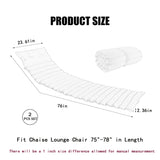 2 Piece Outdoor Chaise Lounge Chair Cushion Set