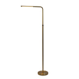 Verve - Floor Lamp With On / Off Switch Adjustable LED Round Base - Gold