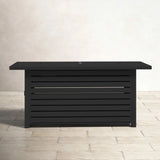 Casselton - Propane / Gas Outdoor Fire Pit Table With Lid - Black