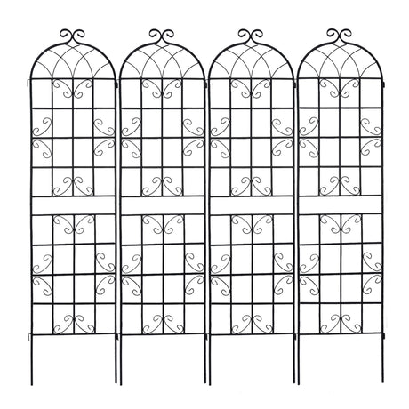 Metal Garden Rustproof Trellis For Climbing Plants Outdoor Flower Support