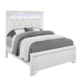 Shaker - Bed With LED Lighting And Crystal Inspired Tufted Headboard