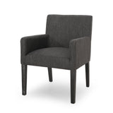 Contemporary Armchair With Track Arms - Charcoal