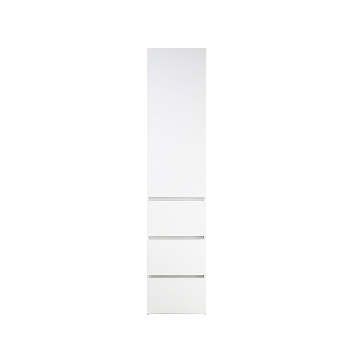 Elise - Slim Modular Wood Closet Cabinet With Drawers In Durable Melamine And Wood 71" Height - White