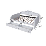 Upholstered Daybed With LED Lights And 2 Drawersme