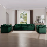 Elegant Corduroy Oversized Sectional Sofa Set With Deep Seats And Flexible Layout