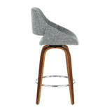 Fabrico - Mid Century Modern Counter Stool (Set of 2)