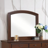 Meade - Arch Mirror With Low Distortion Glass - Dark Cherry