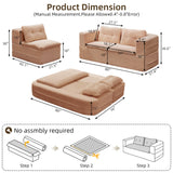 Multi Functional Sectional Sofa Bed With Independent Chaise Lounge And Functional Blanket