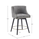 Mateo - Swivel Counter Stool - Gray