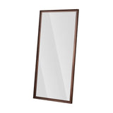 Vintage Full Length Mirror Wall Mounted With Faux Wooden Frame - Brown