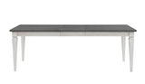 Katia - Dining Table With Leaf - Gray / White
