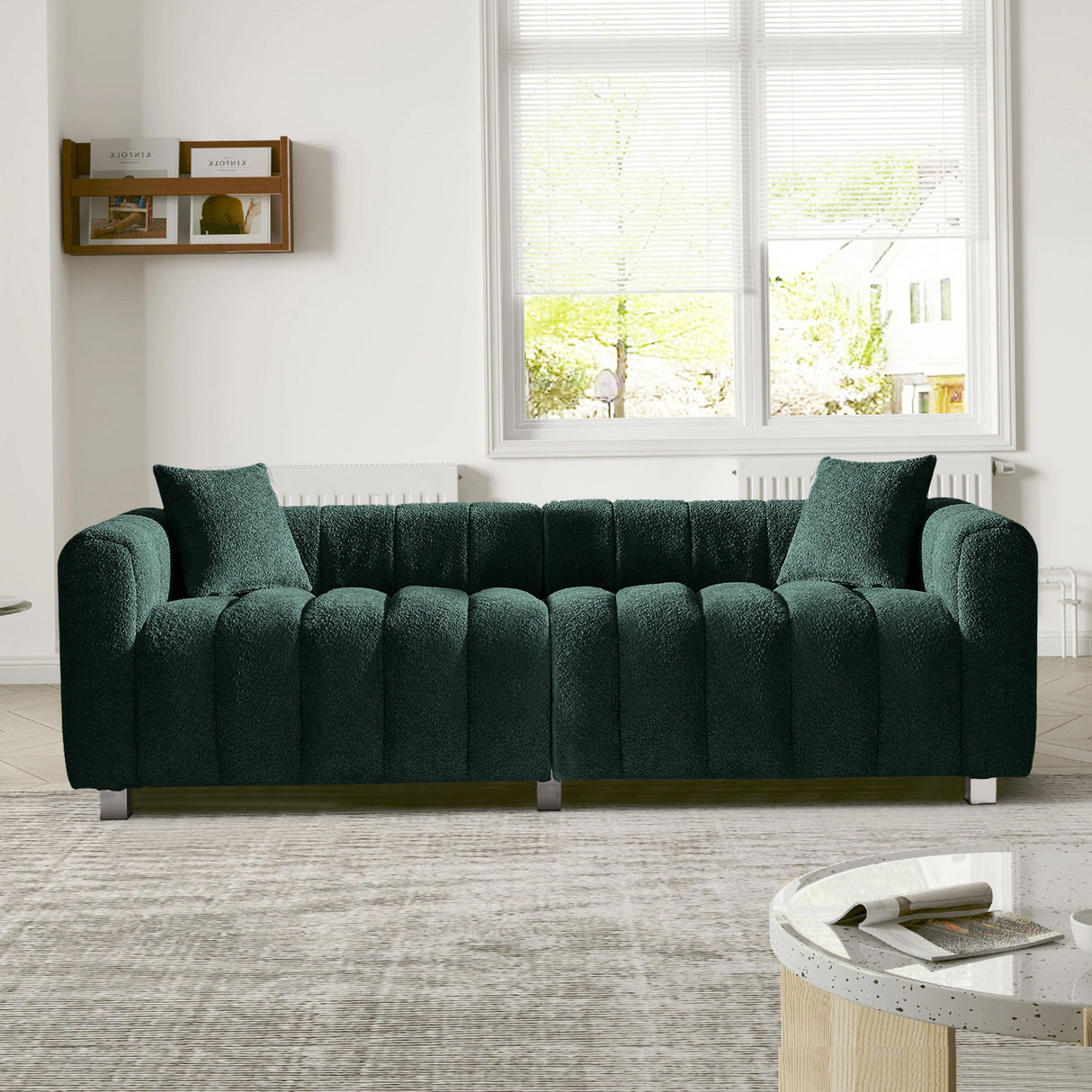 Modern 3 Seater Sofa With 2 Pillows