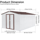 10' x 12' Garden Sheds Outdoor Storage Sheds