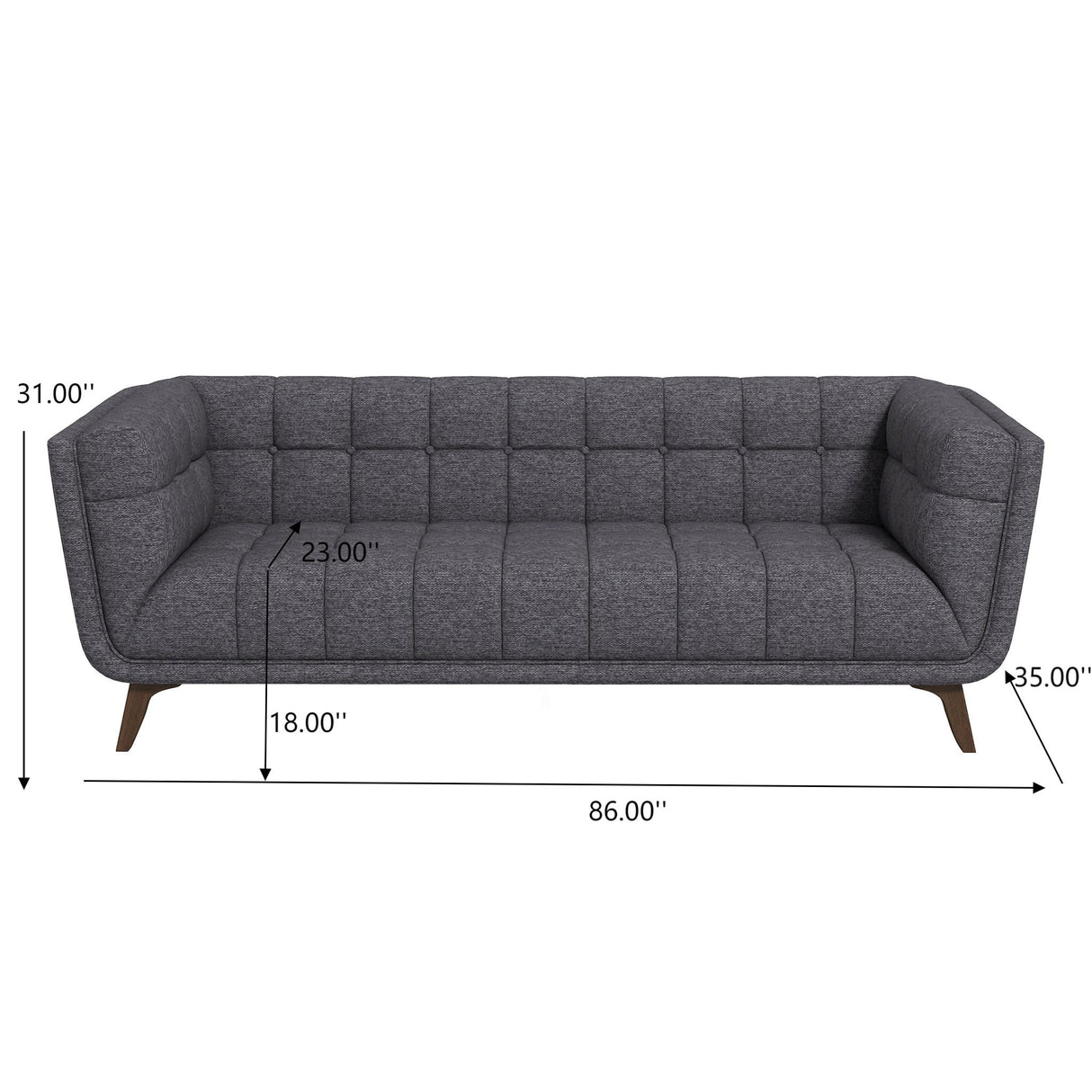 Addison - Mid-Century Modern Design Tufted Sofa