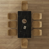 Retractable Sintered Stone Dining Table Set With Chairs