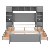 Bed With All In One Cabinet And Shelf