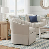 Solitude - Skirted Swivel Accent Chair With Hemp Like