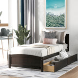 Platform Bed & Headboard, Footboard And Wood Slat Support