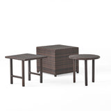 Lido - 3 Pieces Table Set - Brown Multi