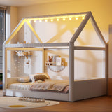 Upholstered House Style Daybed With LED Light Strips