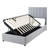 Upholstered Platform Bed With A Hydraulic Storage System