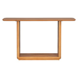 Console Table With Curved Corners And U Base Design - Natural Wood Veneer - Natural
